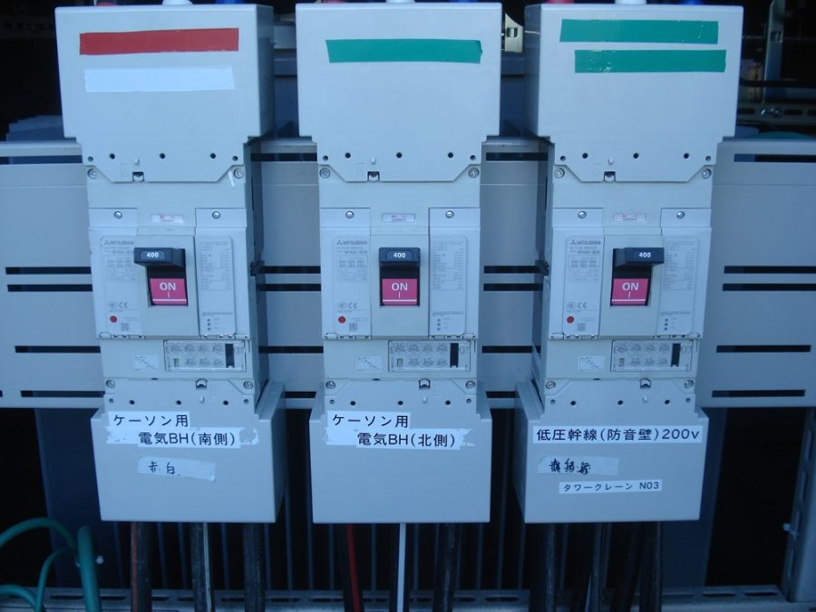 ケーソン工事用電気設備